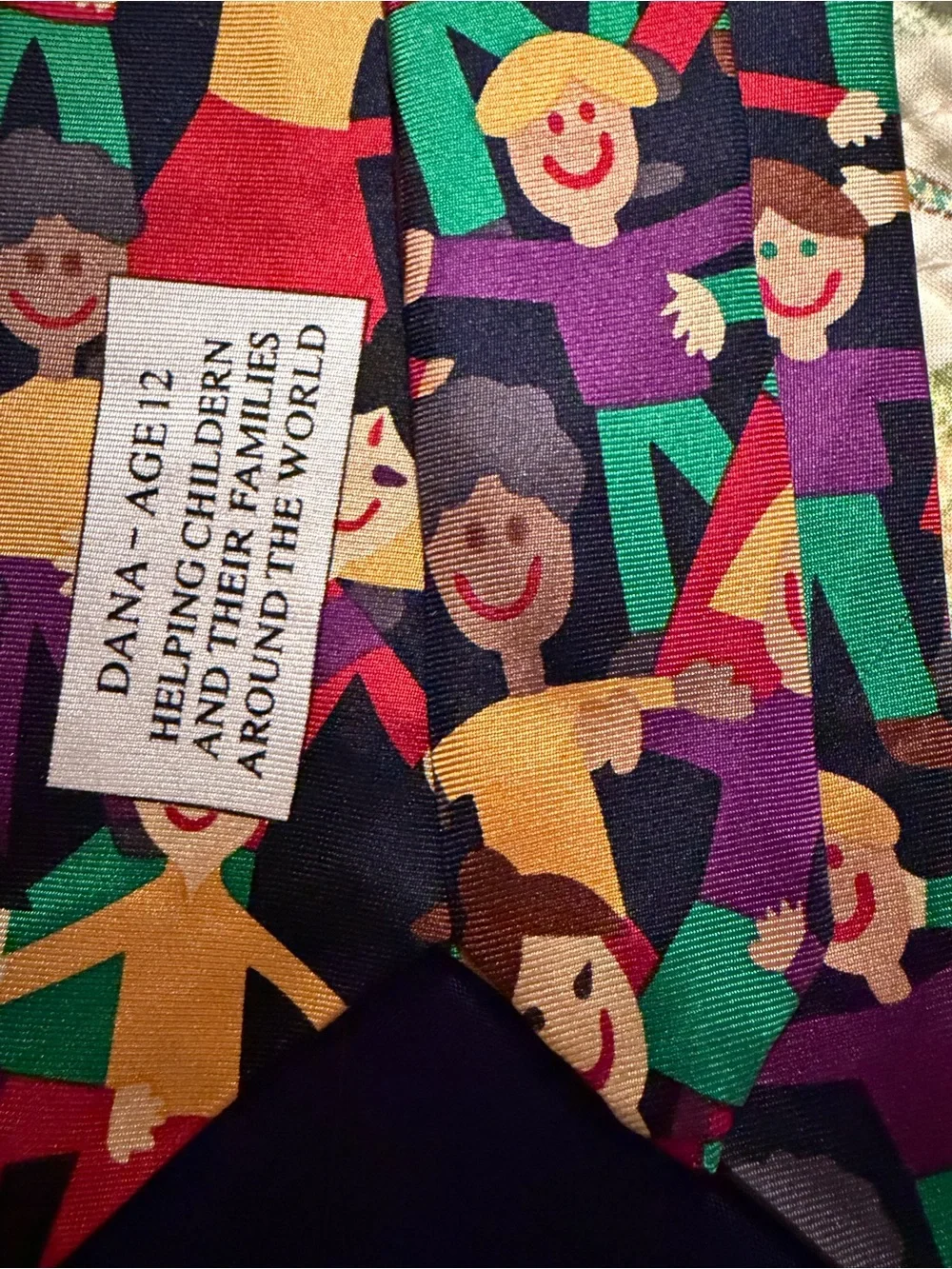 Vintage Save the Children Silk Tie Lot of 3 Men's Novelty Neckties Kids Art 90s